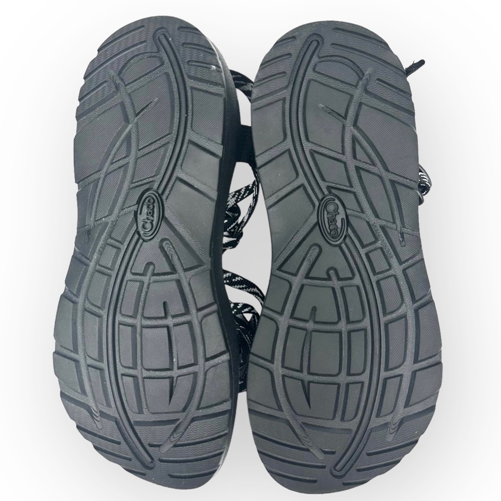 NWT Chaco ZCLOUD X2 black white sandals comfort strappy crisscross toe loop sz 9 - Picture 11 of 13